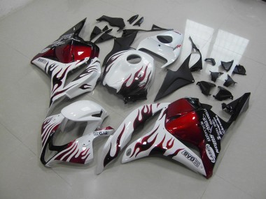 Red Black Flame 2009-2012 CBR600RR Motorcycle Fairings