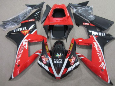 Red Black Santander 2002-2003 YZF R1 Motorcycle Fairings