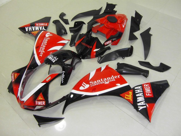 Red Black Santander 2012-2014 YZF R1 Motorcycle Fairings Red Black Santander 2012-2014 YZF R1 Motorcycle Fairings