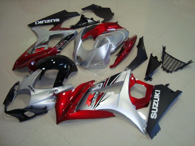 Red Black Silver 2007-2008 GSXR 1000 Motorcycle Fairings