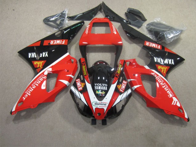 Red Black White Santander 2009-2011 YZF R1 Motorcycle Fairings Red Black White Santander 2009-2011 YZF R1 Motorcycle Fairings