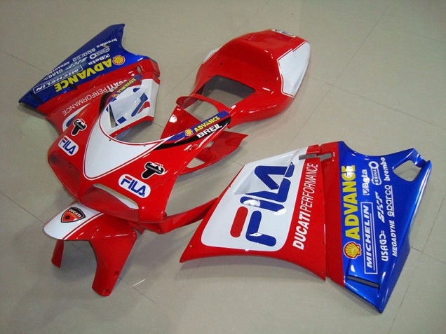 Red Blue Fila 1993-2005 Ducati 748 Motorcycle Fairings Red Blue Fila 1993-2005 Ducati 748 Motorcycle Fairings