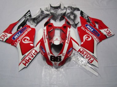 Red FIAMM FICC 2011-2014 Ducati 1199 Motorcycle Fairings