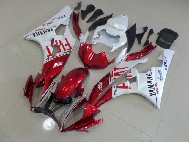 Red Fiat 2006-2007 YZF R6 Motorcycle Fairings Red Fiat 2006-2007 YZF R6 Motorcycle Fairings