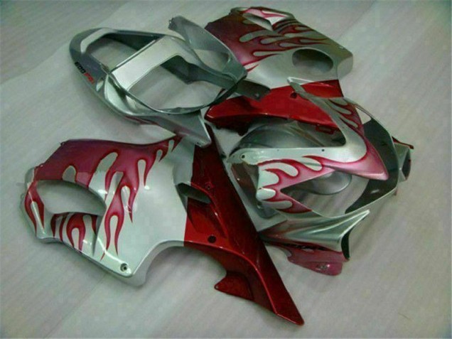 Red Flame Silver 2001-2003 CBR600 F4i Motorcycle Fairings Red Flame Silver 2001-2003 CBR600 F4i Motorcycle Fairings