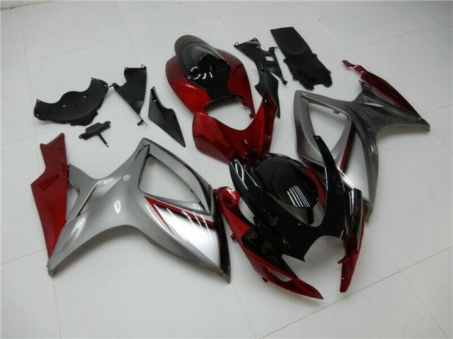 Red Silver 2006-2007 GSXR 600/750 Motorcycle Fairings Red Silver 2006-2007 GSXR 600/750 Motorcycle Fairings