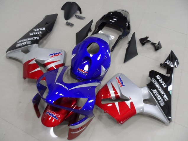 Red Silver Blue 2003-2004 CBR600RR Motorcycle Fairings Red Silver Blue 2003-2004 CBR600RR Motorcycle Fairings