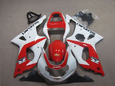 Red White 2003-2004 GSXR 1000 Motorcycle Fairing
