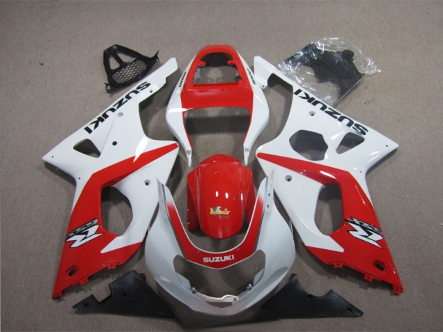 Red White 2003-2004 GSXR 1000 Motorcycle Fairing Red White 2003-2004 GSXR 1000 Motorcycle Fairing