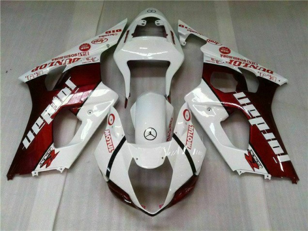 Red White 2003-2004 GSXR 1000 Motorcycle Fairings Red White 2003-2004 GSXR 1000 Motorcycle Fairings