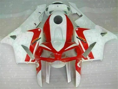 Red White 2005-2006 CBR600RR Motorcycle Fairings
