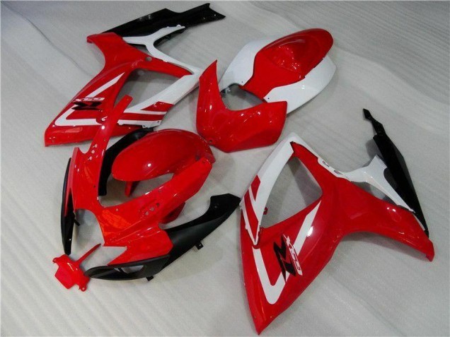 Red White 2006-2007 GSXR 600/750 Motorcycle Fairings Red White 2006-2007 GSXR 600/750 Motorcycle Fairings