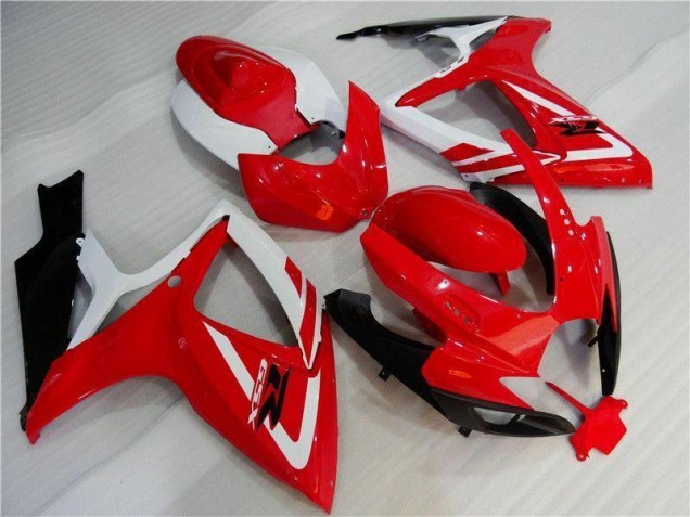 Red White 2006-2007 GSXR 600/750 Motorcycle Fairings Red White 2006-2007 GSXR 600/750 Motorcycle Fairings
