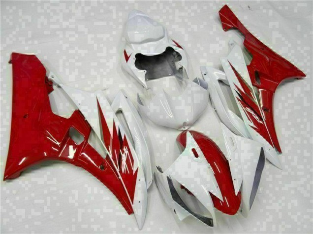 Red White 2006-2007 YZF R6 Motorcycle Bodywork Red White 2006-2007 YZF R6 Motorcycle Bodywork