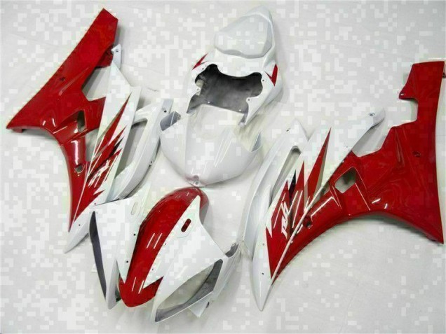 Red White 2006-2007 YZF R6 Motorcycle Bodywork Red White 2006-2007 YZF R6 Motorcycle Bodywork