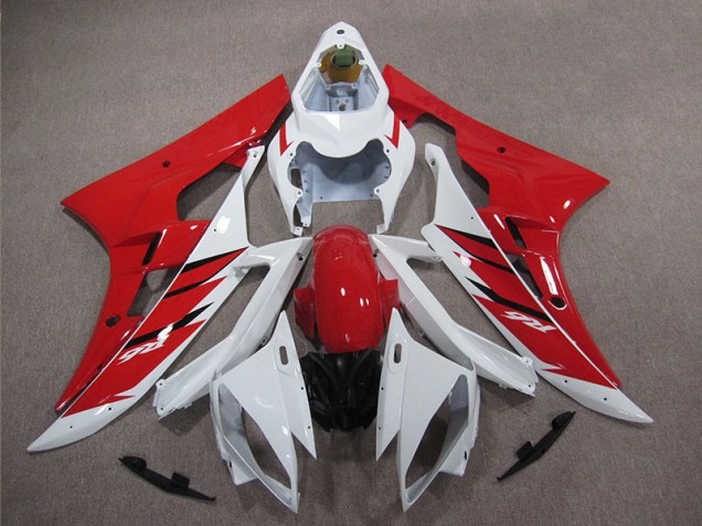 Red White 2006-2007 YZF R6 Motorcycle Fairing Red White 2006-2007 YZF R6 Motorcycle Fairing