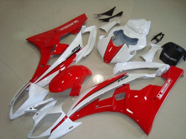 Red White 2006-2007 YZF R6 Motorcycle Fairings Red White 2006-2007 YZF R6 Motorcycle Fairings