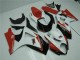 Red White 2007-2008 GSXR 1000 Motorcycle Fairing