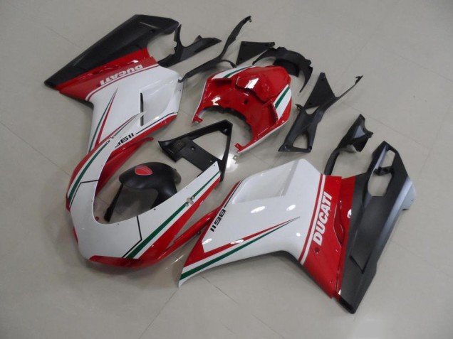 Red White 2007-2014 Ducati 848 1098 1198 Motorcycle Bodywork Red White 2007-2014 Ducati 848 1098 1198 Motorcycle Bodywork