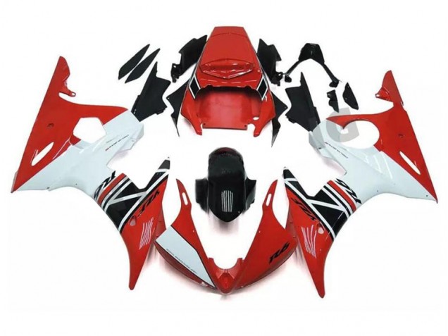 Red White Black 2003-2005 YZF R6 Motorcycle Fairings Red White Black 2003-2005 YZF R6 Motorcycle Fairings