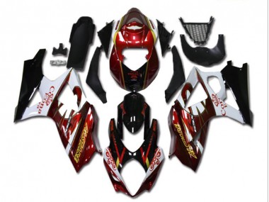 Red White Black 2007-2008 GSXR 1000 Motorcycle Fairings