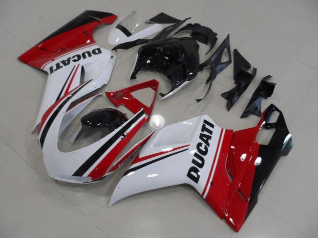 Red White Black 2007-2014 Ducati 848 1098 1198 Motorcycle Fairings Red White Black 2007-2014 Ducati 848 1098 1198 Motorcycle Fairings
