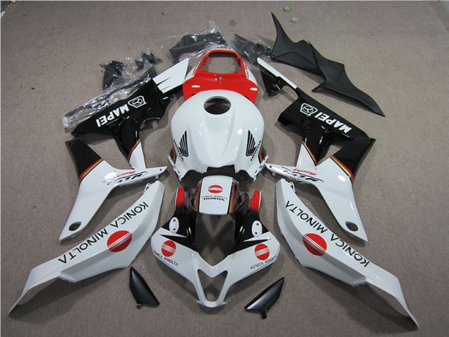 Red White Black Konica Minolta MAPEI 2007-2008 CBR600RR Motorcycle Fairings Red White Black Konica Minolta MAPEI 2007-2008 CBR600RR Motorcycle Fairings
