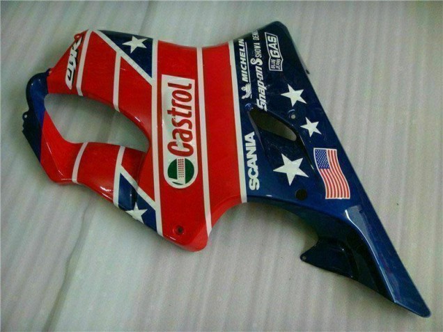 Red White Blue Castrol Cycle World 2001-2003 CBR600 F4i Motorcycle Fairings Red White Blue Castrol Cycle World 2001-2003 CBR600 F4i Motorcycle Fairings