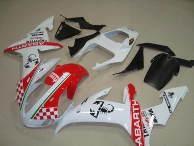 Red White Flag 2002-2003 YZF R1 Motorcycle Fairings