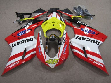 Red White Generali 46 2007-2014 Ducati 1098 848 Motorcycle Fairings