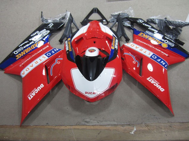 Red White Info Strada 2007-2014 Ducati 1098 Motorcycle Fairings Red White Info Strada 2007-2014 Ducati 1098 Motorcycle Fairings