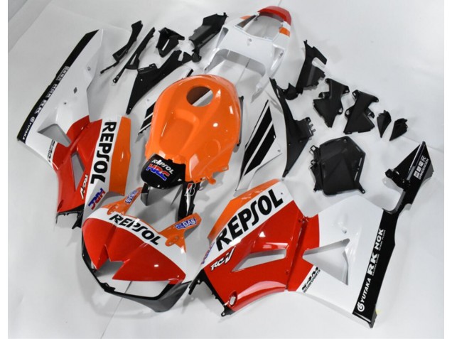 Red White Orange Repsol 2013-2021 CBR600RR Motorcycle Fairings Red White Orange Repsol 2013-2021 CBR600RR Motorcycle Fairings