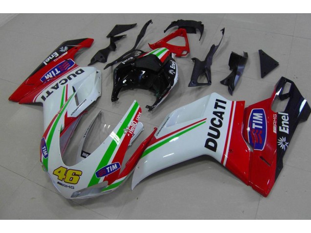 Red White Yellow 46 2007-2014 Ducati 848 1098 1198 Motorcycle Fairings Red White Yellow 46 2007-2014 Ducati 848 1098 1198 Motorcycle Fairings