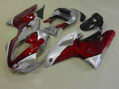 Red and Silver 2000-2001 YZF R1 Motorcycle Fairings