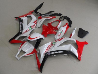 Red and White Rapid 2011-2015 ZX10R Motorcycle Fairings