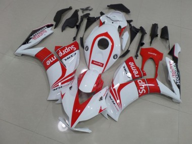 Red and White Supreme 2012-2016 CBR1000RR Motorcycle Fairings