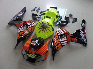 Rossi Fluro Green 2006-2007 CBR1000RR Motorcycle Fairings