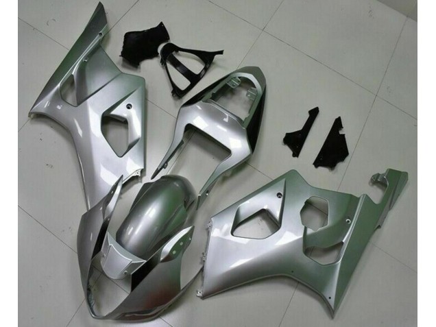Silver 2003-2004 GSXR 1000 Motorcycle Fairing Kits Silver 2003-2004 GSXR 1000 Motorcycle Fairing Kits