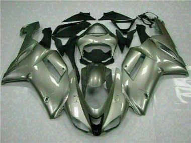 Silver 2007-2008 ZX6R Motorcycle Fairings
