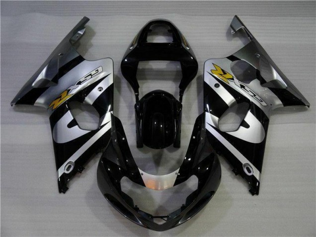 Silver Black 2000-2002 GSXR 1000 Motorcycle Fairings Silver Black 2000-2002 GSXR 1000 Motorcycle Fairings