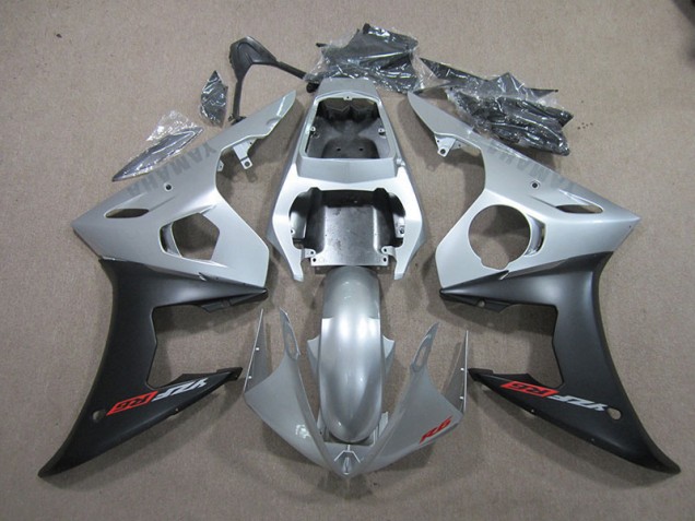 Silver Black 2003-2005 YZF R6 Motorcycle Fairing Silver Black 2003-2005 YZF R6 Motorcycle Fairing