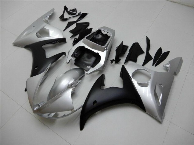 Silver Black 2003-2005 YZF R6 Motorcycle Fairings Silver Black 2003-2005 YZF R6 Motorcycle Fairings