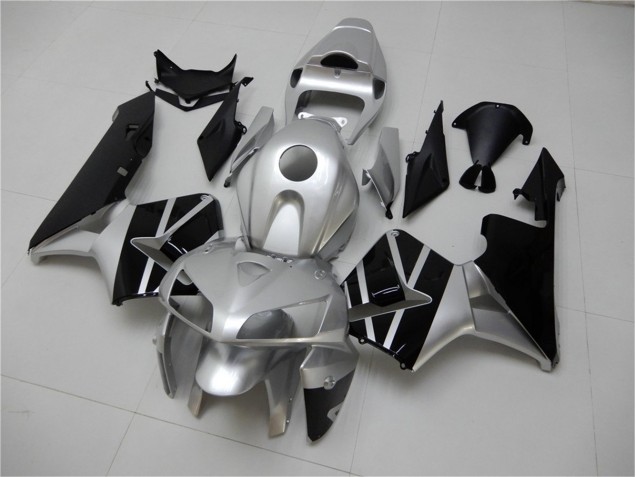 Silver Black 2005-2006 CBR600RR Motorcycle Fairings Silver Black 2005-2006 CBR600RR Motorcycle Fairings