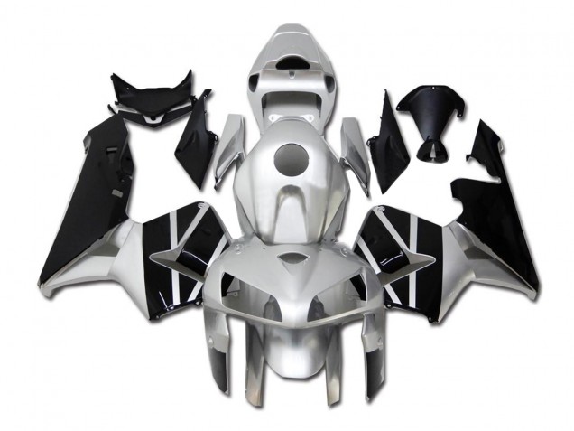 Silver Black 2005-2006 CBR600RR Motorcycle Fairings Silver Black 2005-2006 CBR600RR Motorcycle Fairings