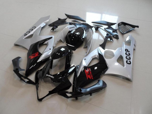 Silver Black 2005-2006 GSXR 1000 Motorcycle Fairings Silver Black 2005-2006 GSXR 1000 Motorcycle Fairings