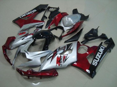Silver Red 2005-2006 GSXR 1000 Motorcycle Fairings