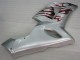 Silver Red Flames 2005-2006 ZX6R Motorcycle Fairings Silver Red Flames 2005-2006 ZX6R Motorcycle Fairings
