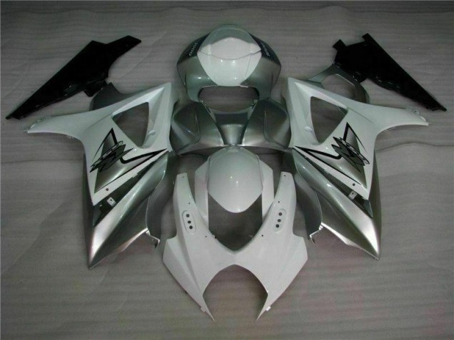 Silver White 2007-2008 GSXR 1000 Motorcycle Fairings Silver White 2007-2008 GSXR 1000 Motorcycle Fairings