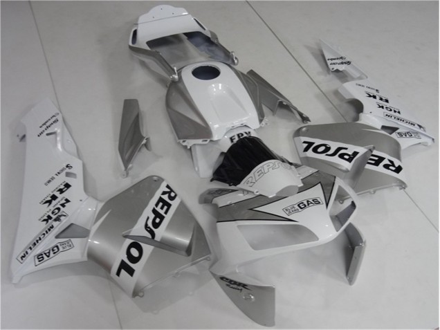 Silver White Black Repsol 2003-2004 CBR600RR Motorcycle Fairing Silver White Black Repsol 2003-2004 CBR600RR Motorcycle Fairing