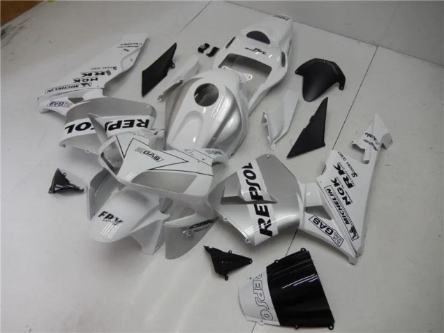 Silver White Black Repsol 2003-2004 CBR600RR Motorcycle Fairings Silver White Black Repsol 2003-2004 CBR600RR Motorcycle Fairings